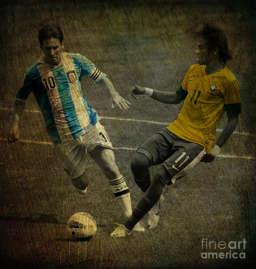 Lionel Messi Photograph - Clash of the Titans II by Lee Dos Santos