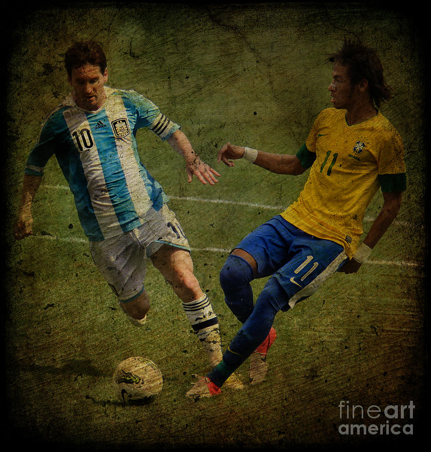 Lionel Messi Photograph - Clash of the Titans IV by Lee Dos Santos