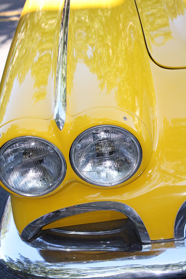 Classic Antique Chevy Corvette - Detail Photograph by Dora Sofia Caputo