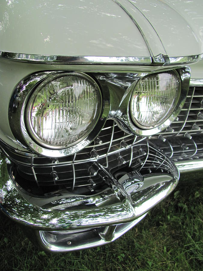 Classic Car - white grill 1 Photograph by Anita Burgermeister
