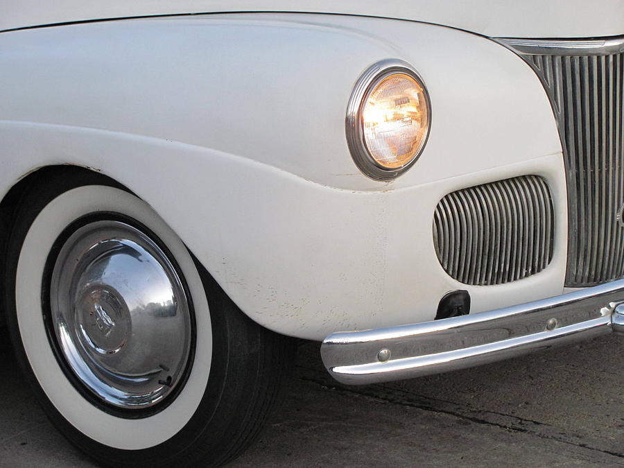 Classic Car White 3 Photograph by Anita Burgermeister