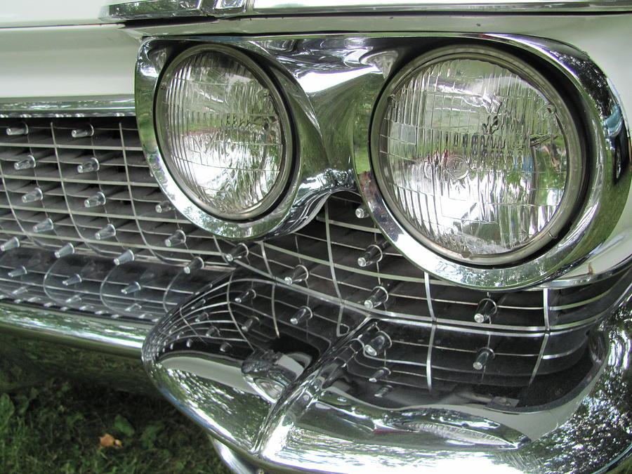 Classic Car White Grill 2 Photograph by Anita Burgermeister