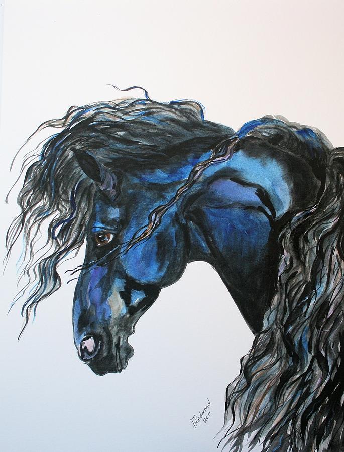 classic Friesian Painting by Bj Redmond - Fine Art America