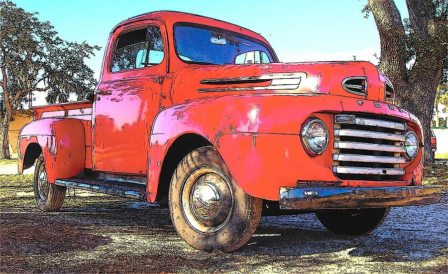 Classic Red Truck Photograph by Rebecca Brittain