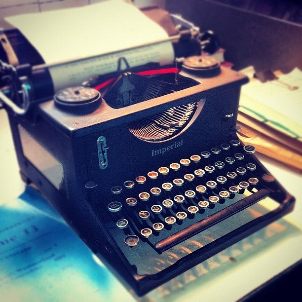 Vintage Photograph - #classic #retro #old #typewriter by Ben Lowe