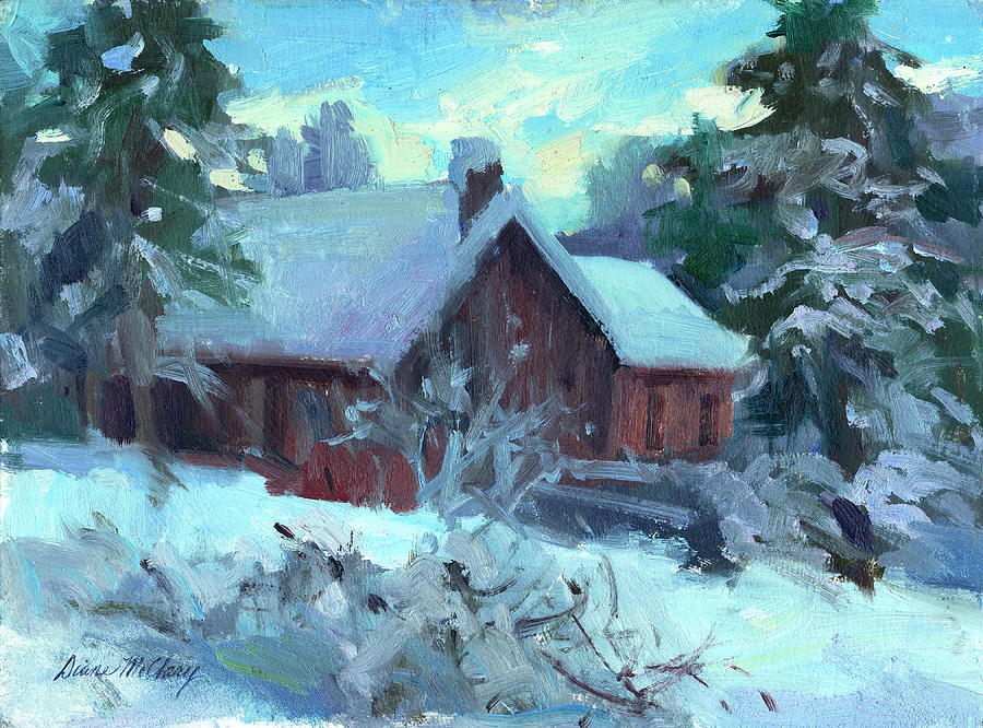 Cle Elum Cabin Painting by Diane McClary