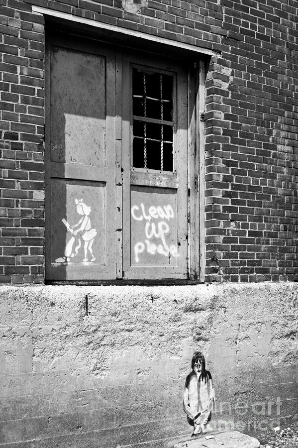 Clean Up Please BW Photograph by Lawrence Burry