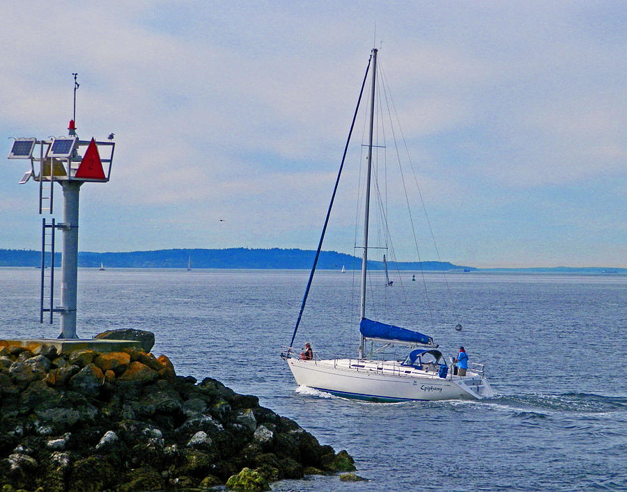 Boat Photograph - Clear of the Jetty by Seth Shotwell