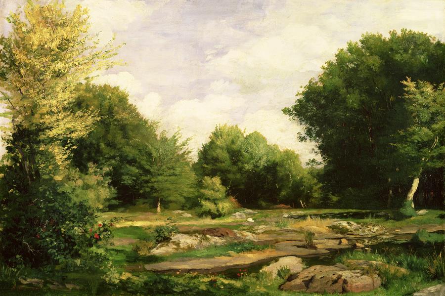 Pierre Auguste Renoir Painting - Clearing in the Woods by Pierre Auguste Renoir