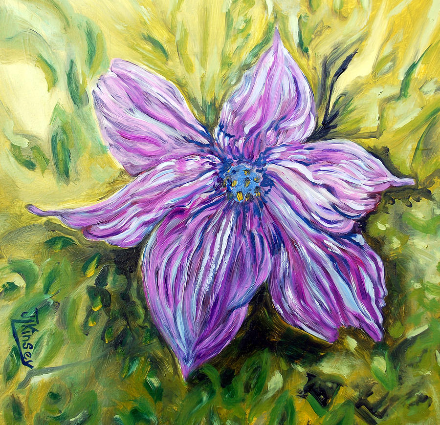 Clematis Painting by Jacqueline Kinsey - Fine Art America