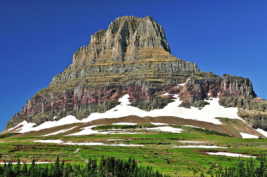 Glacier National Park Photograph - Clements Mountain by Greg Norrell