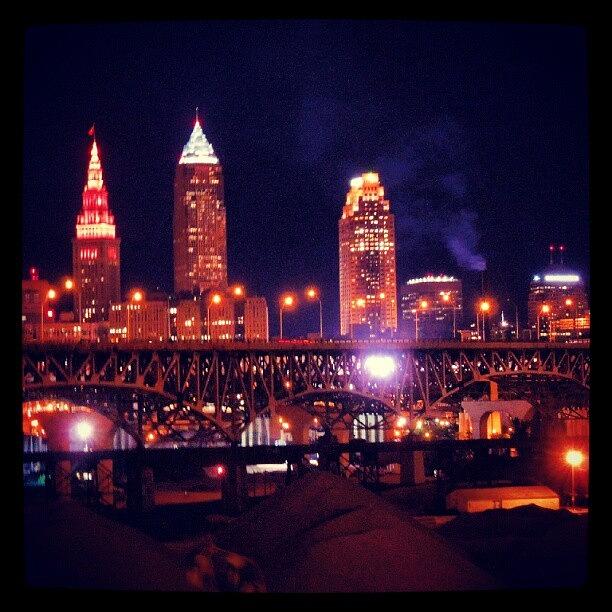 Cleveland Photograph - #cleveland At #night! #downtown #view by Natalia D