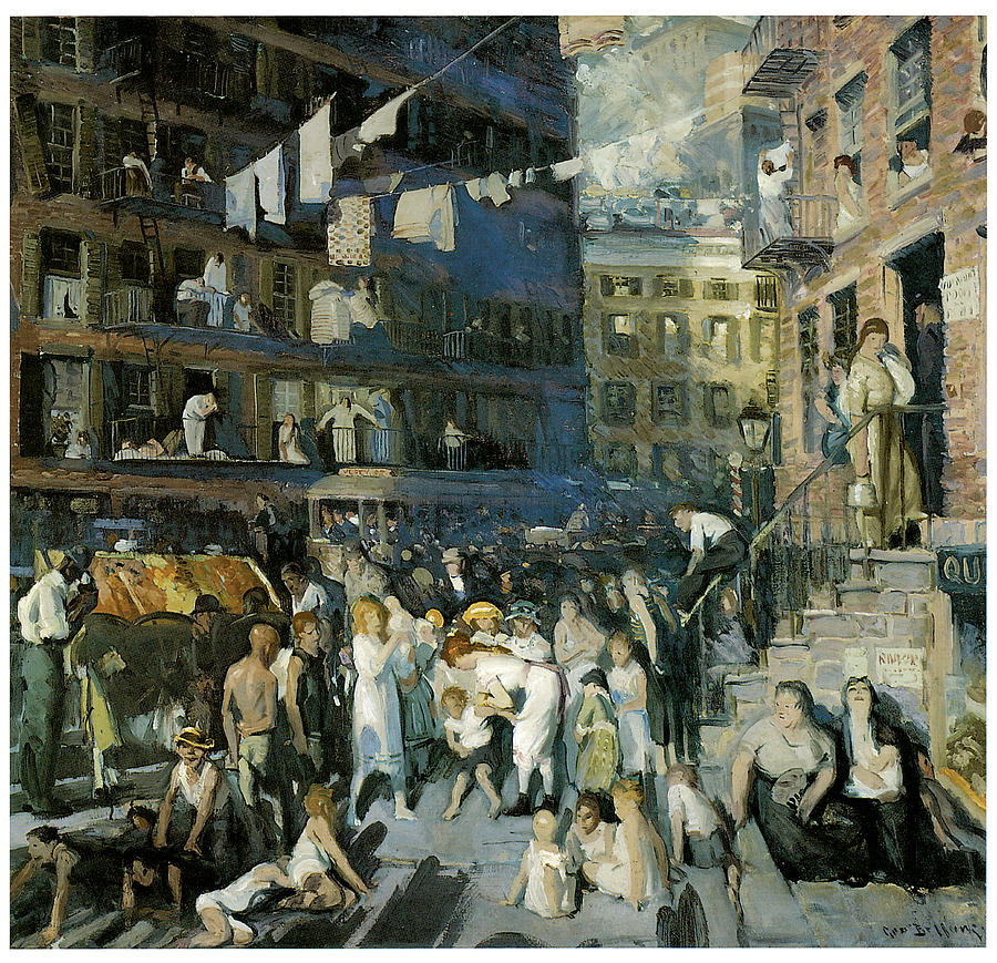 City Painting - Cliff Dwellers by George Bellows