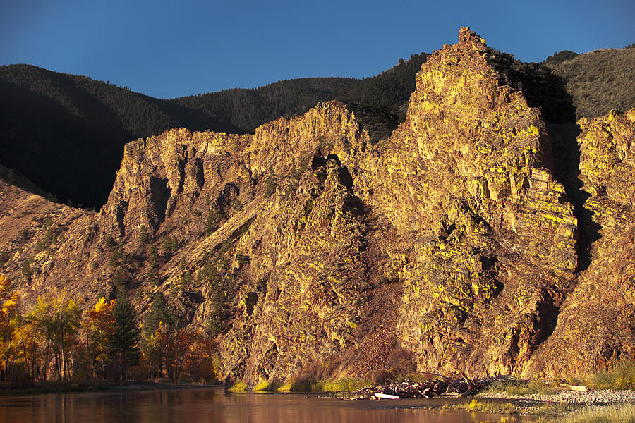 Cliff face North of Salmon ID Photograph by Grant Groberg
