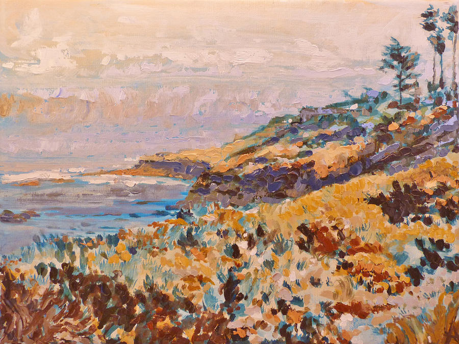Cliffs at La Jolla California Painting by Vita Fine