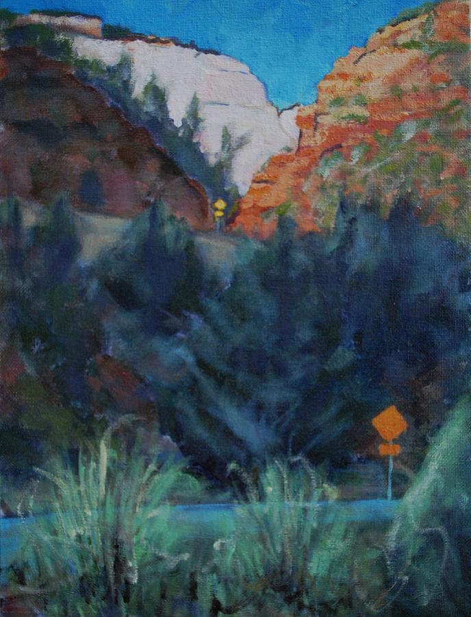 Climbing out of Zion Painting by Richard  Willson