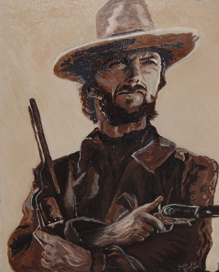 Clint Eastwood Painting by Julie Cranfill - Fine Art America