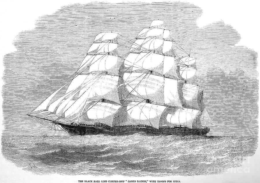 Transportation Photograph - Clipper Ship, 1857 by Granger