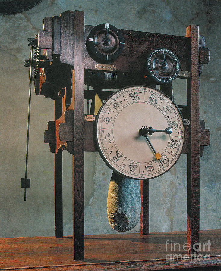 Clock Based On Da Vinci Design Photograph by Science Source