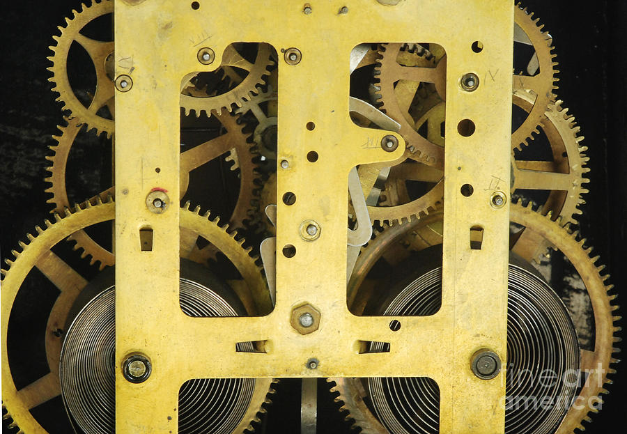 Clock Gears Photograph by Photo Researchers, Inc.