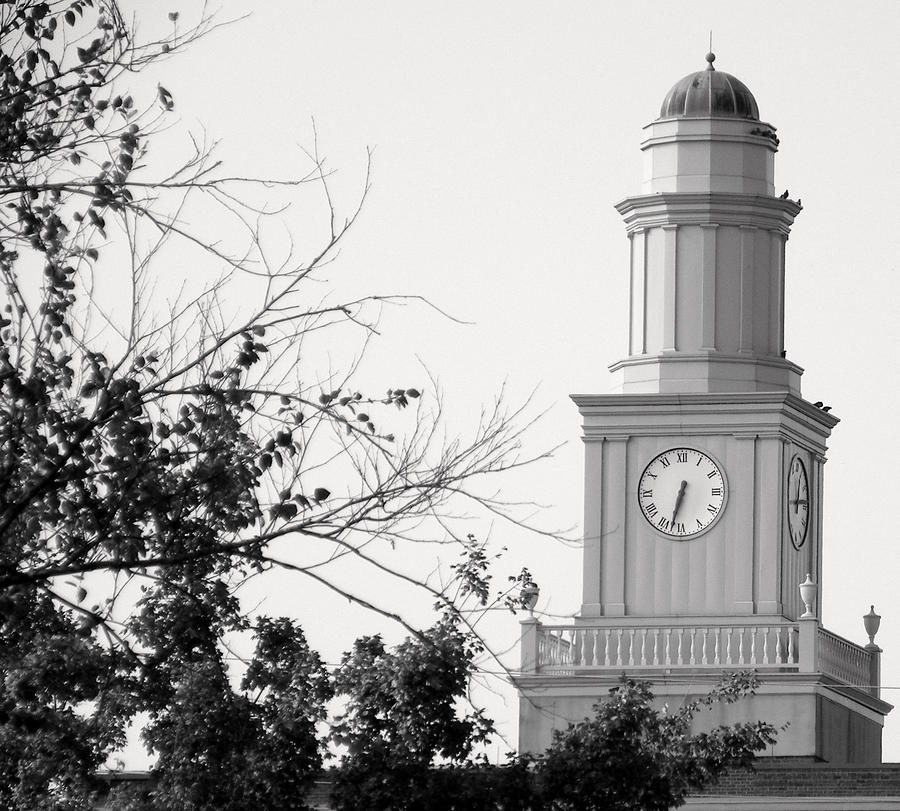 Clock Tower I BW Photograph by Sheri McLeroy