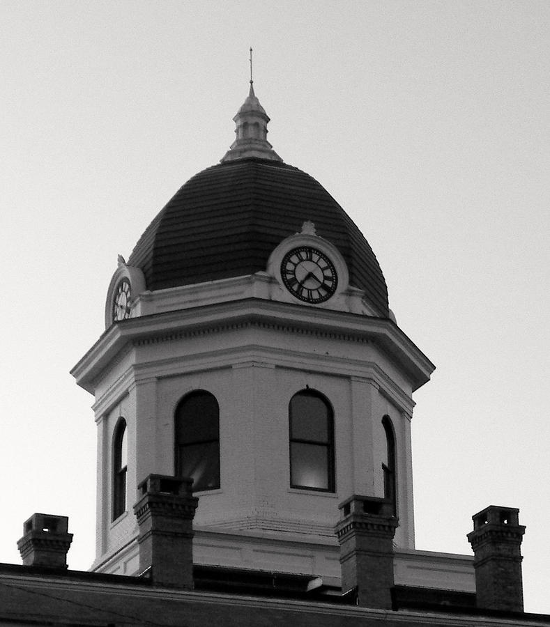 Clock Tower IV BW Photograph by Sheri McLeroy