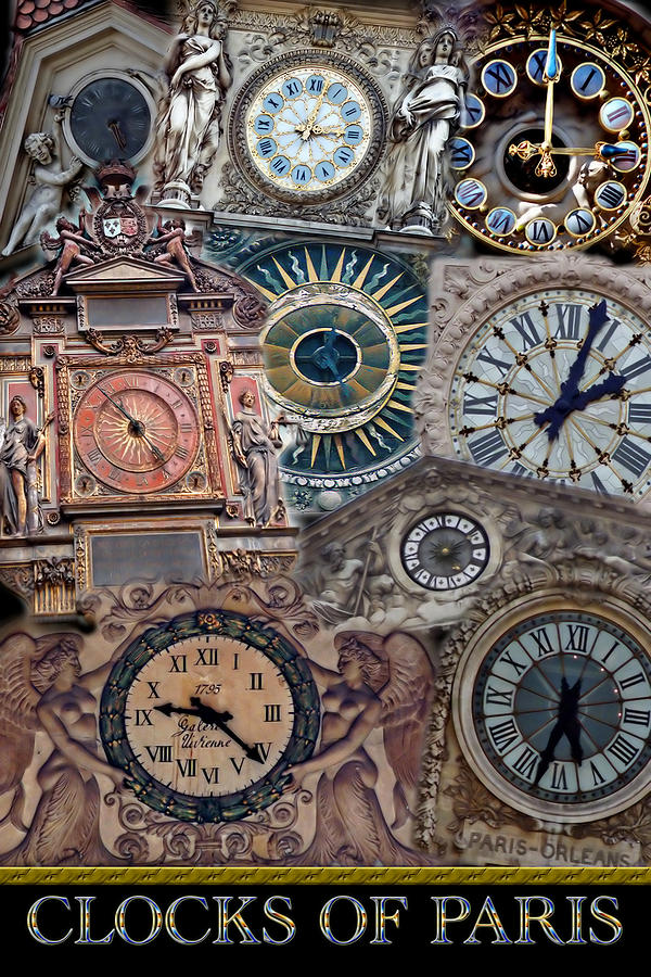Clocks of Paris Photograph by Andrew Fare