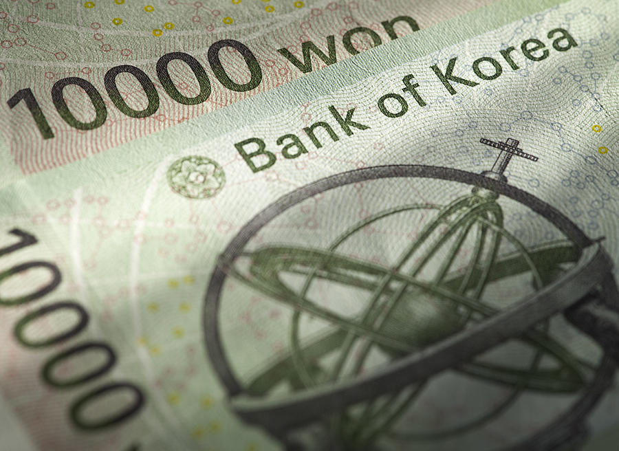 Close Up Detail Of Korean Won Currency Photograph by Anthony Bradshaw - Fine Art America