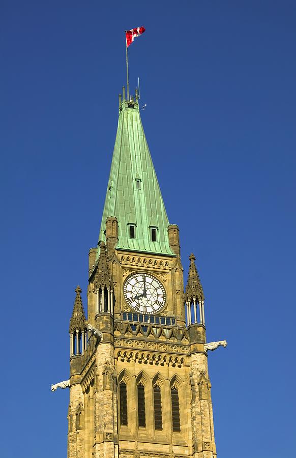 Architecture Photograph - Close Up Of Ornate Clock Tower by Alan Marsh