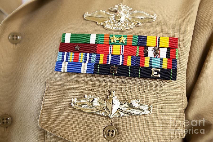 Close-up View Of Military Decorations Photograph by Stocktrek ...