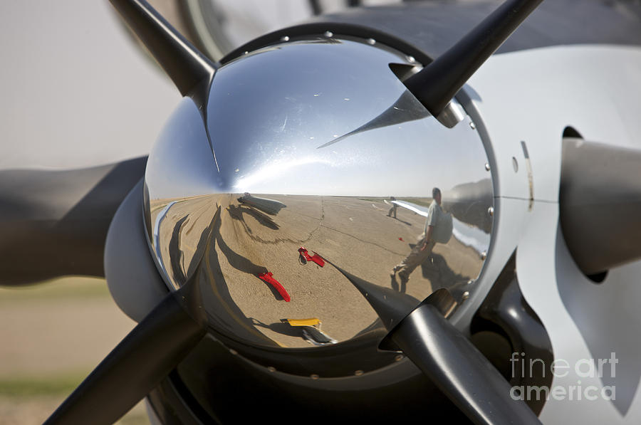 Airplane Photograph - Close-up View Of The Propeller Of An by Terry Moore