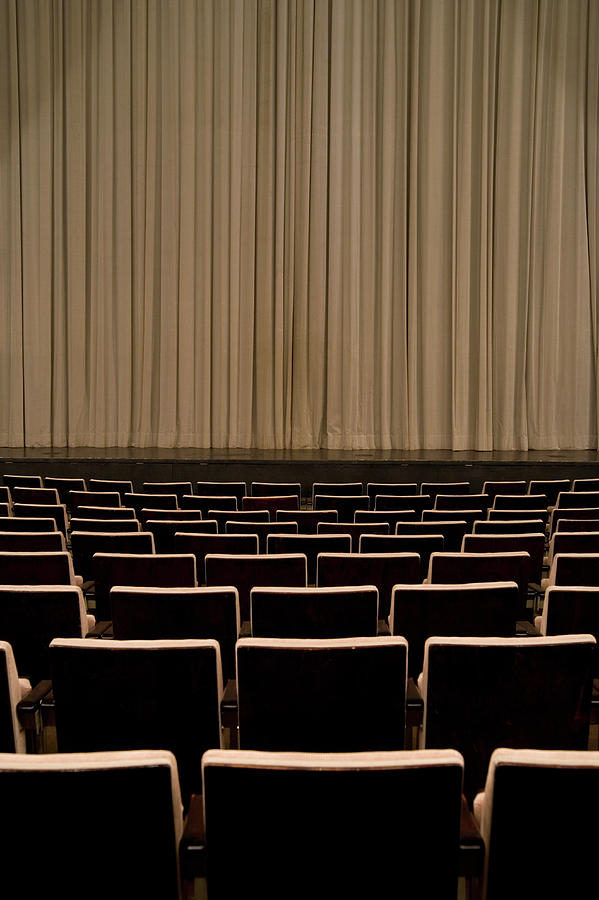 Closed Curtain In An Empty Theater Photograph by Adam Burn Closed Curtain In An Empty Theater Photograph by Adam Burn