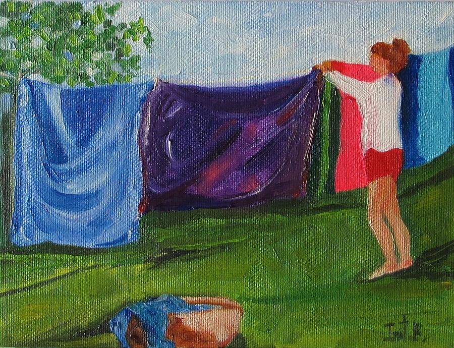 Cloth Line Painting by Irit Bourla Fine Art America