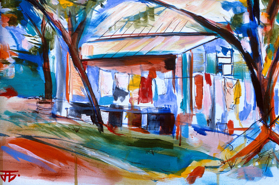 Clothes Shack Painting by John Gholson