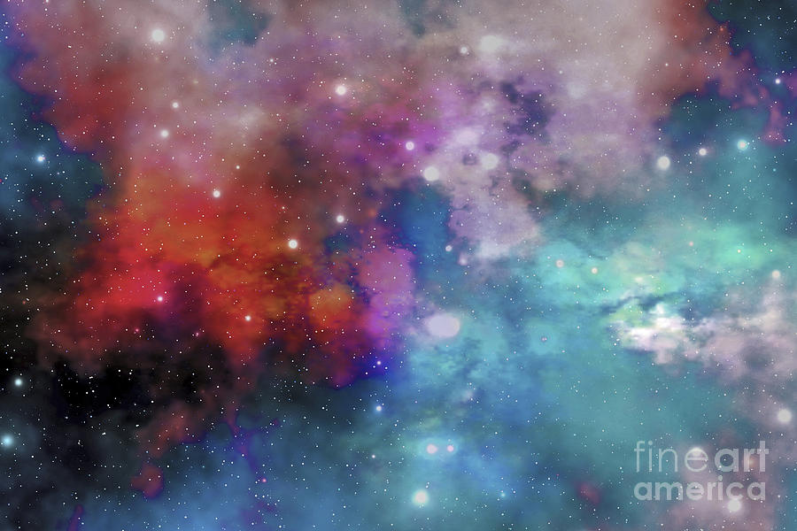 Interstellar Digital Art - Cloud And Star Remnants by Corey Ford
