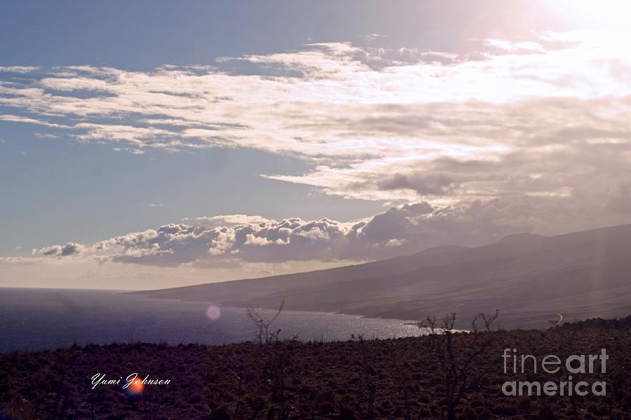 Cloud covered Maui Photograph by Yumi Johnson