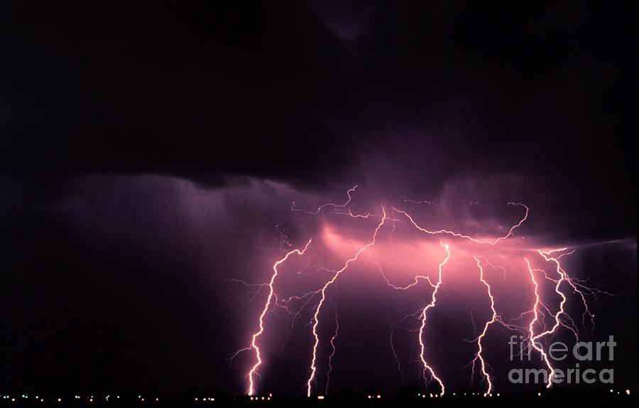 Cloud-to-ground Lightning Photograph by Science Source