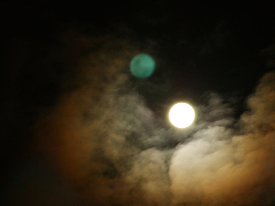 Clouded Moon Photograph by Steve Sperry