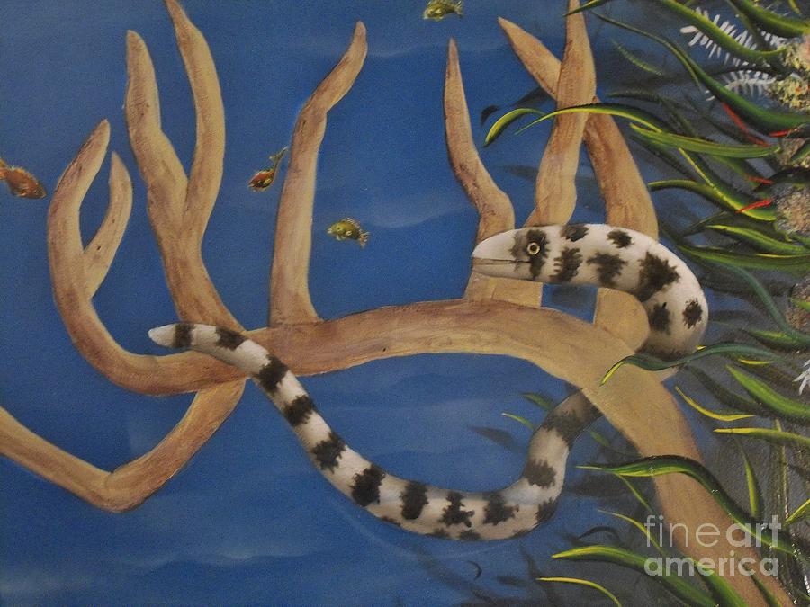 Clouded Moray Eel Painting by Sandy Hurst | Fine Art America