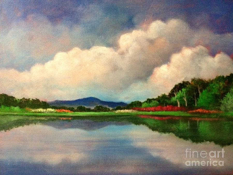 Clouds and Reflections Painting by Rand Burns
