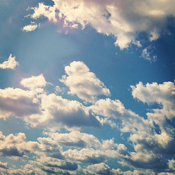 Nature Photograph - #clouds #cloudporn #sky #bluesky by Jenna Luehrsen