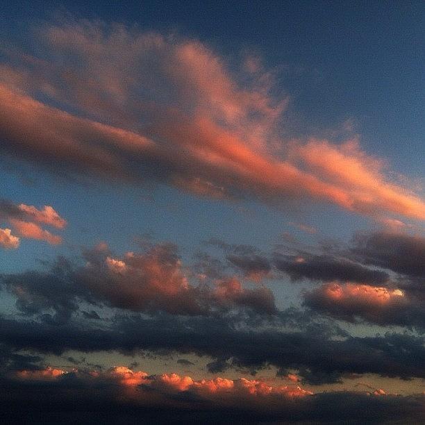 Sunset Photograph - #clouds #cloudporn #sky #sunset by Lisa Worrell