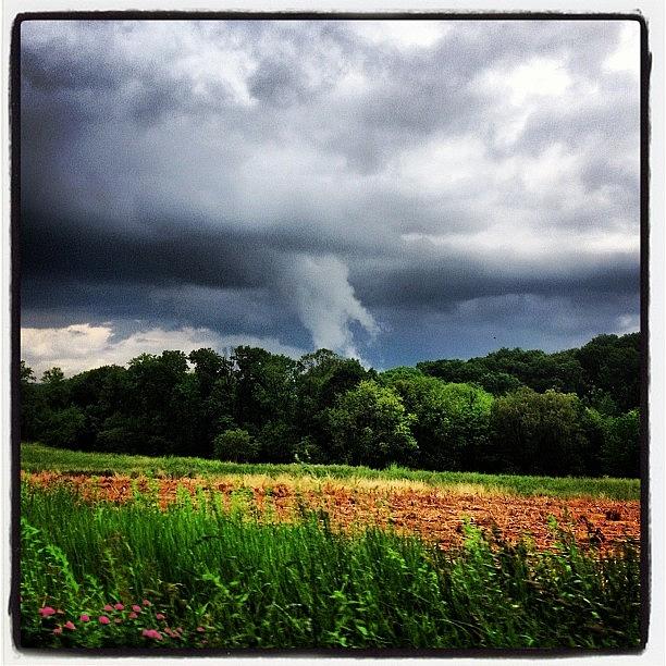 Nature Photograph - #clouds #field #nature #storm #crazy by Jamie Simpson