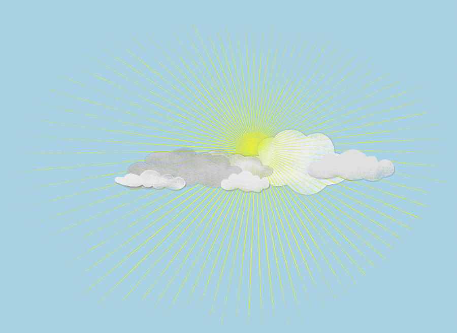 Clouds In Front Of The Sun Digital Art by Jutta Kuss
