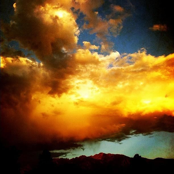Mountain Photograph - #clouds #mountains #utah #sunset by Augie Stardust
