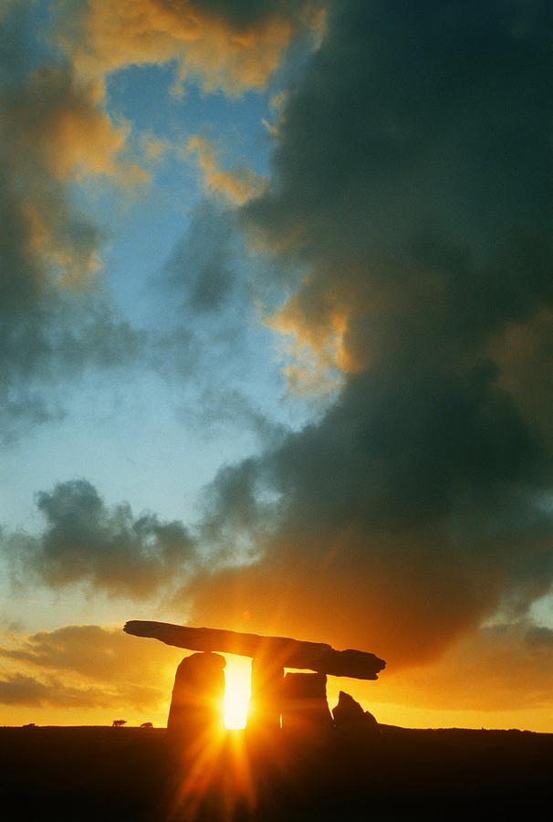 Clouds Over A Tomb, Poulnabrone Dolmen Photograph by The Irish Image Collection 