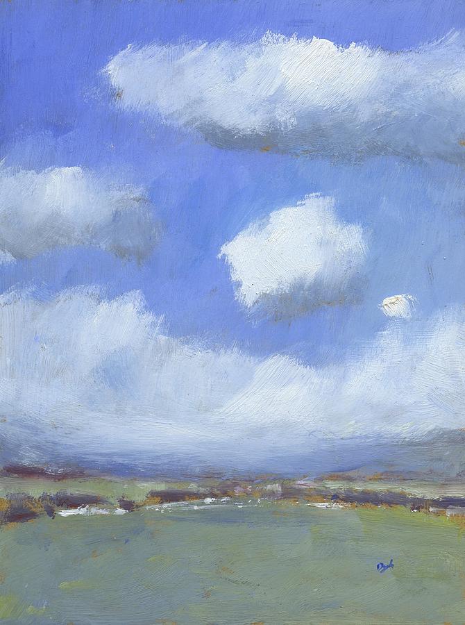 Summer Painting - Clouds over Arreton Valley by Alan Daysh