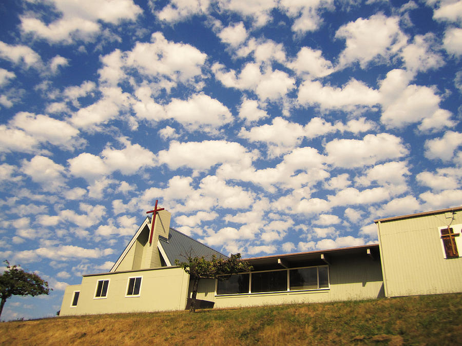 Clouds Over Church Photograph by Kym Backland