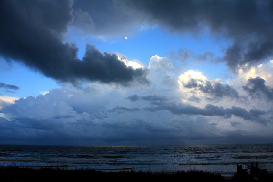 Clouds over Folly Beach Photograph by Pat Moore