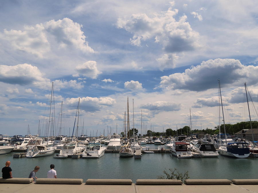 Nature Photograph - Clouds Over The Marina by Kay Novy